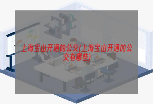 上海宝山开通的公交(上海宝山开通的公交有哪些)