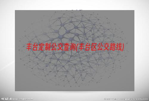 丰台定制公交查询(丰台区公交路线)