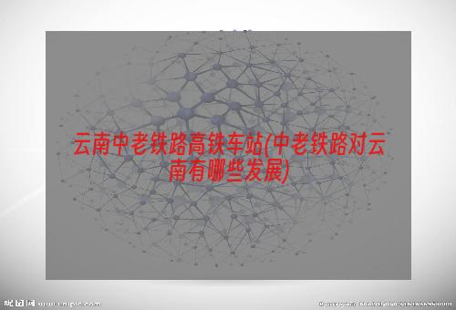 云南中老铁路高铁车站(中老铁路对云南有哪些发展)