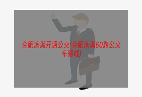 合肥滨湖开通公交(合肥滨湖60路公交车路线)