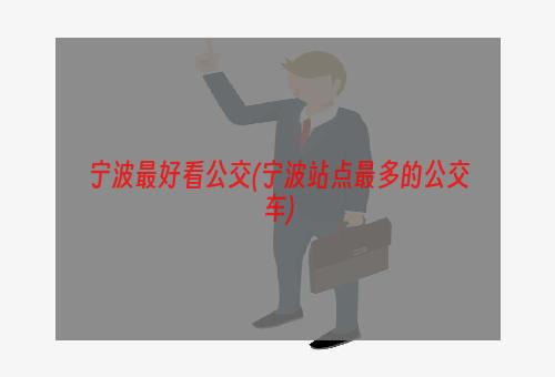 宁波最好看公交(宁波站点最多的公交车)