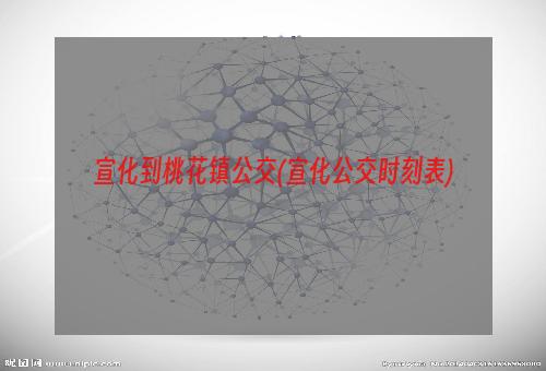 宣化到桃花镇公交(宣化公交时刻表)