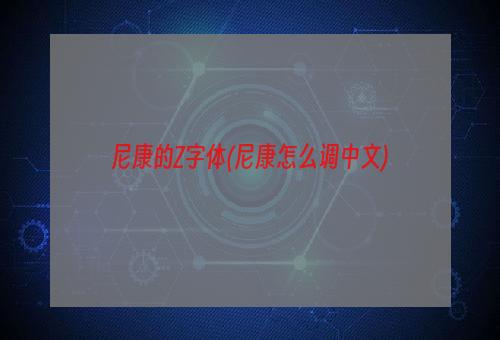 尼康的Z字体(尼康怎么调中文)