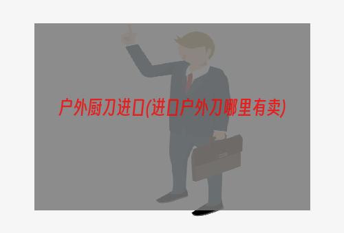 户外厨刀进口(进口户外刀哪里有卖)