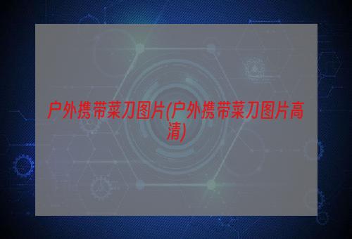 户外携带菜刀图片(户外携带菜刀图片高清)