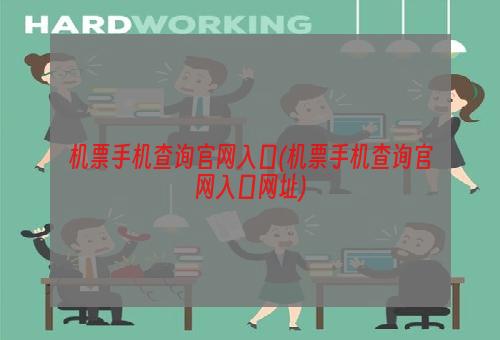 机票手机查询官网入口(机票手机查询官网入口网址)