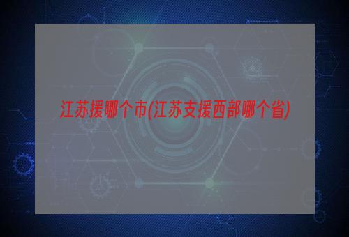 江苏援哪个市(江苏支援西部哪个省)