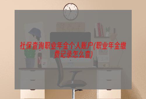 社保查询职业年金个人账户(职业年金缴费记录怎么查)