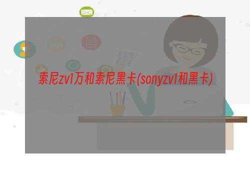 索尼zv1万和索尼黑卡(sonyzv1和黑卡)