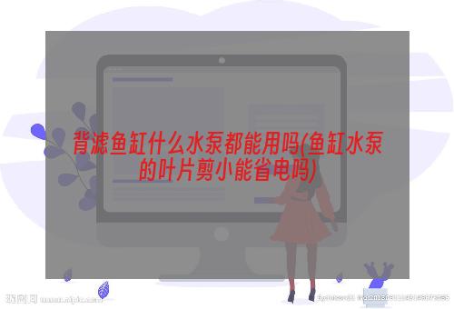 背滤鱼缸什么水泵都能用吗(鱼缸水泵的叶片剪小能省电吗)