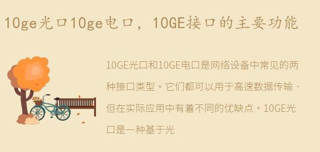 10GE接口的主要功能(ge端口和10ge端口啥区别)