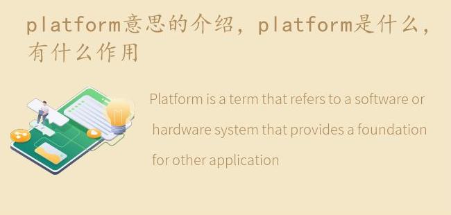 platform是什么，有什么作用(platform是什么软件)