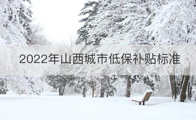 2022年山西城市低保补贴标准