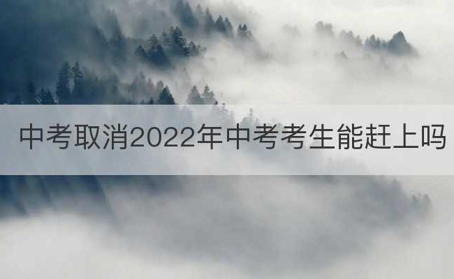 中考取消2022年中考考生能赶上吗(2022年济宁中考体育考试会取消吗)