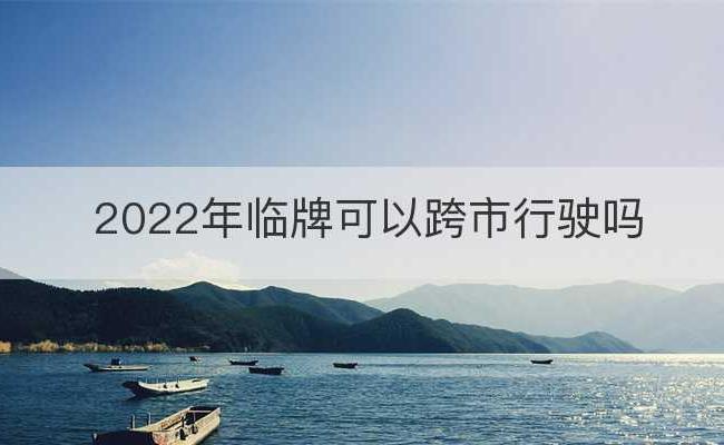 2022年临牌可以跨市行驶吗(临牌跨市不出省行驶怎么处罚)