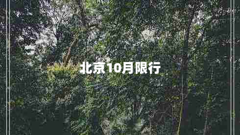 北京10月限行（北京10月限行号码是多少）