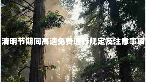 清明节期间高速免费通行规定及注意事项