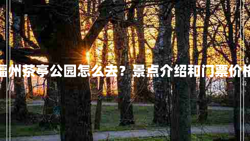 福州茶亭公园怎么去？景点介绍和门票价格