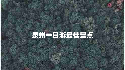 泉州一日游最佳景点（泉州一日游最佳选择）