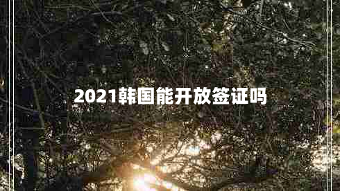 2021韩国能开放签证吗（韩国什么时候开放签证）