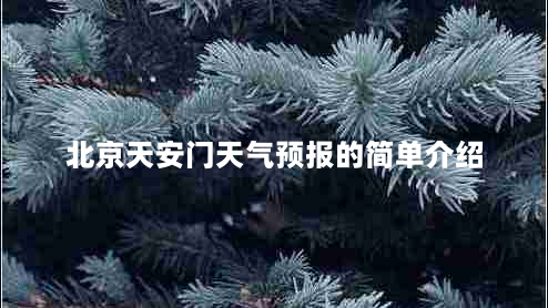 北京天安门天气预报的简单介绍