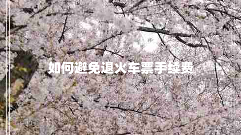 如何避免退火车票手续费（教你这些方法，退票也能轻松省钱）