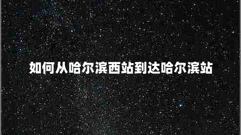 如何从哈尔滨西站到达哈尔滨站（详细路线指南及注意事项）