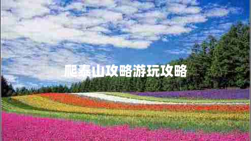 爬泰山攻略游玩攻略（爬泰山攻略游玩攻略情侣）