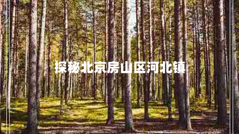 探秘北京房山区河北镇（这里有你意想不到的美景和人文风情）