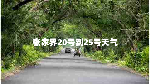 张家界20号到25号天气（张家界22号到26号天气）