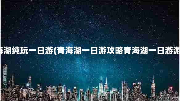 青海湖纯玩一日游(青海湖一日游攻略青海湖一日游游记)