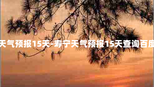 寿宁天气预报15天-寿宁天气预报15天查询百度百科