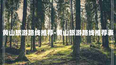 黄山旅游路线推荐-黄山旅游路线推荐表