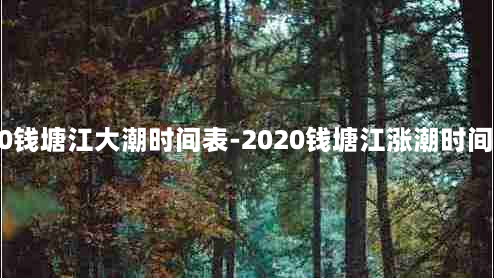 2020钱塘江大潮时间表-2020钱塘江涨潮时间查询