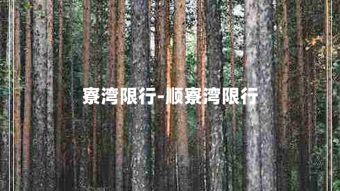 寮湾限行-顺寮湾限行