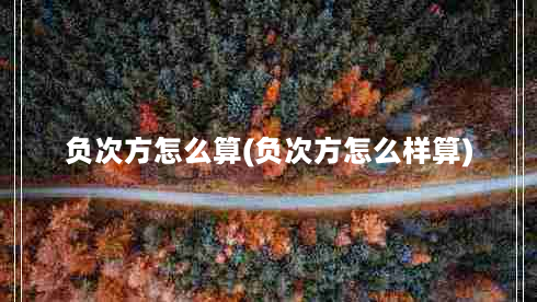 负次方怎么算(负次方怎么样算)