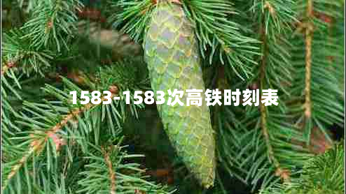 1583-1583次高铁时刻表