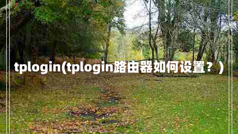 tplogin(tplogin路由器如何设置？)