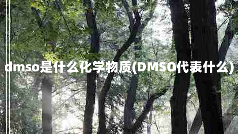 dmso是什么化学物质(DMSO代表什么)