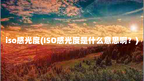 iso感光度(ISO感光度是什么意思啊？)