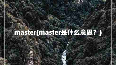 master(master是什么意思？)