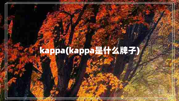 kappa(kappa是什么牌子)