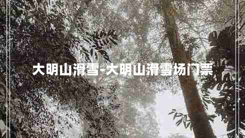 大明山滑雪-大明山滑雪场门票