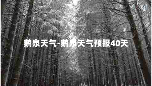 鹅泉天气-鹅泉天气预报40天