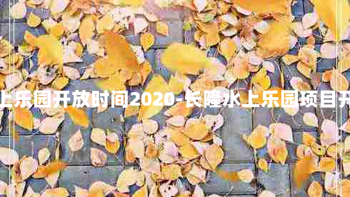 长隆水上乐园开放时间2020-长隆水上乐园项目开放时间