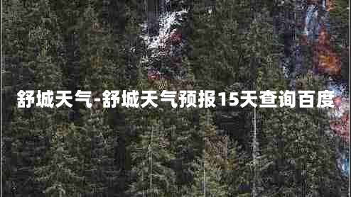 舒城天气-舒城天气预报15天查询百度