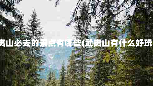 武夷山必去的景点有哪些(武夷山有什么好玩的)