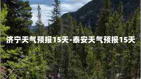 济宁天气预报15天-泰安天气预报15天