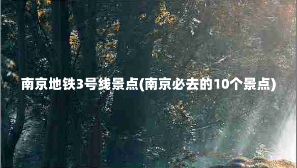 南京地铁3号线景点(南京必去的10个景点)