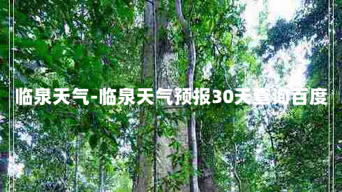 临泉天气-临泉天气预报30天查询百度